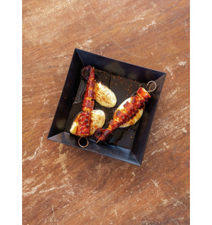 BLACK MICROWAVEABLE CUBIK PLATE 60CL