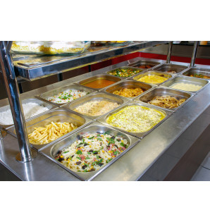 STAINLESS STEEL TRAY GN 1/2 H65 MM - 4L