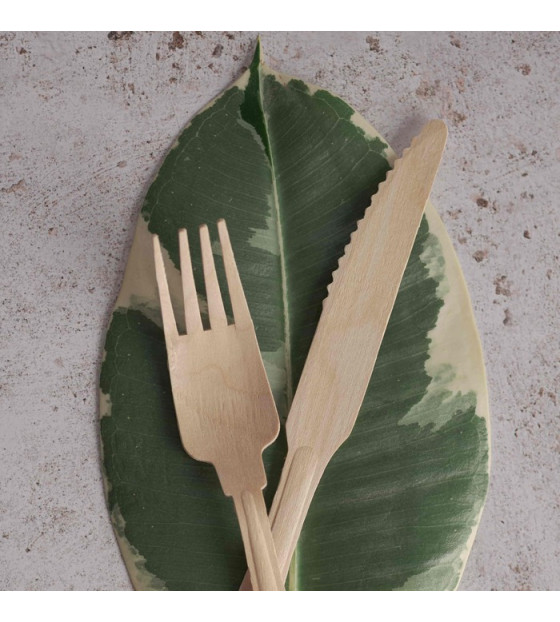 RETRO WOOD CUTLERY KIT 4/1