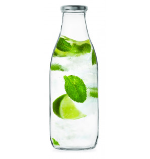 MILK BOTTLE 1L + METAL SCREW CAP