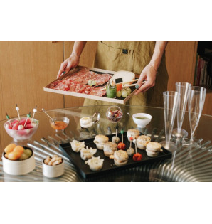 KRAFT/BLACK CATERLUX TRAY STRAIGHT EDGE ATLAS 1/1