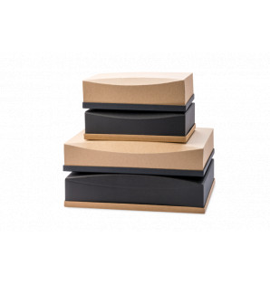 KRAFT/BLACK CATERLUX TRAY STRAIGHT EDGE ATLAS 1/1