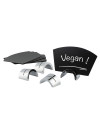 CHROME LABEL-HOLDER + 2 BLACK LABELS