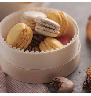 WOODBOX 30CL (BASE + WHITE PET BAKING CUP + LID)