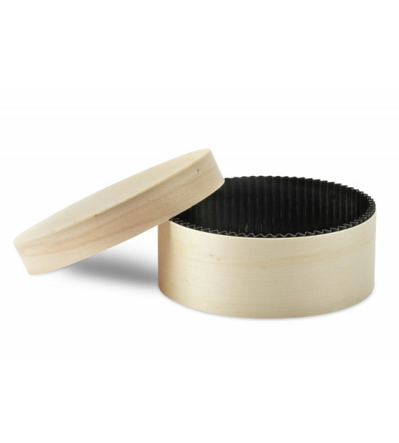 WOODBOX 1L (BASE + BLACK PET BAKING CUP + LID)