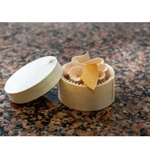 WOODBOX 5CL (BASE + WHITE PET BAKING CUP + LID)