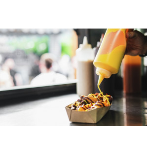 SAUCE AND CREAM CLEAR BOTTLE 36CL