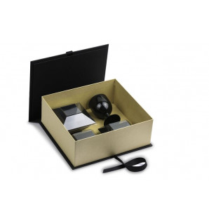 BLACK/KRAFT ALLURE BOX WITH RIBBON