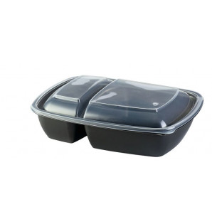 PP DOUBLE CONTAINER 60CL/30CL + LID