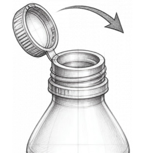 JUICE BOTTLE 25CL + CAP