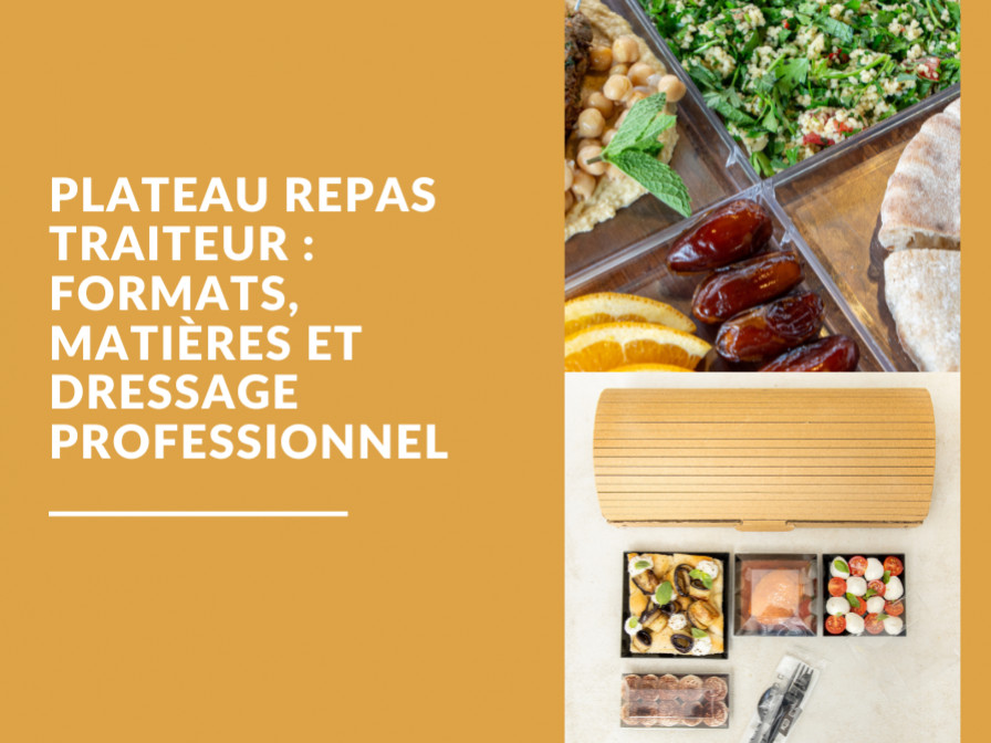 Catering meal trays: formats, materials and professional plating